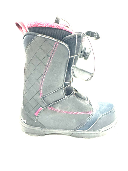Vist Large View of Product Image Which is Used Salomon PEARL BOA Womens Snowboard Boots Black Senior 7.5