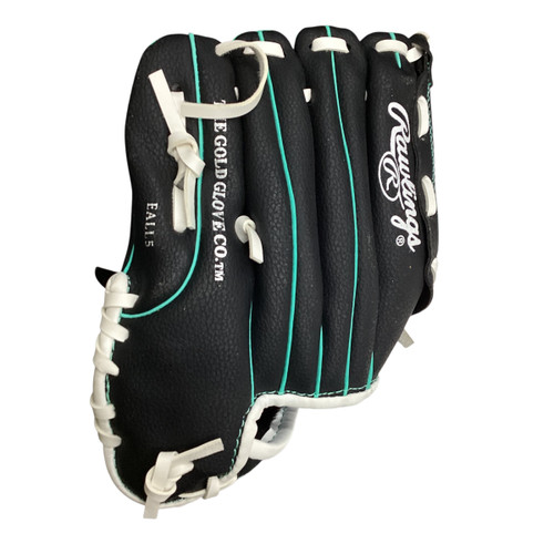 Vist Large View of Product Image Which is Used Rawlings PLAYERS SERIES RH Throw Fastpitch Gloves Black 10"