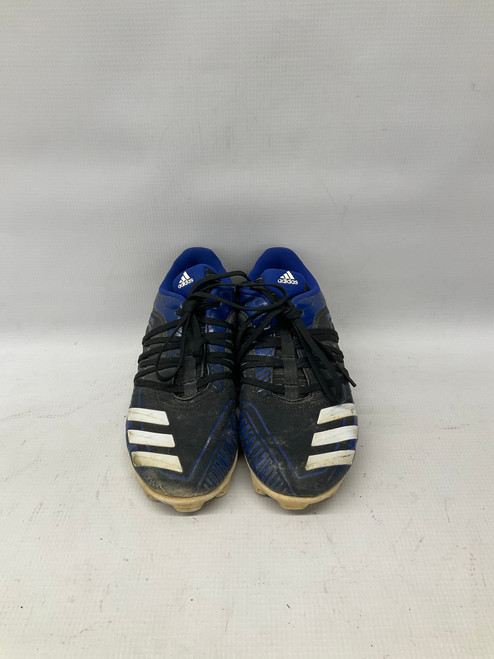 Vist Large View of Product Image Which is Used Adidas Soccer Cleats Black And Royal Blue Junior 03