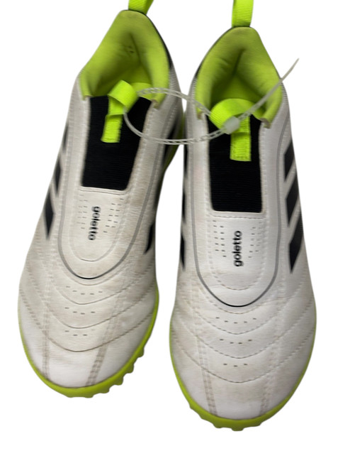 Vist Large View of Product Image Which is Used Adidas Goletto IX Laceless Turf JP5789 Soccer Cleats White Junior 02
