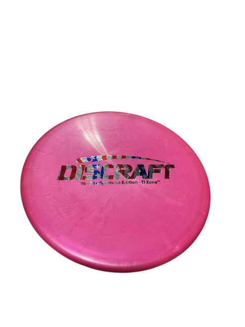 Vist Large View of Product Image Which is Used Discraft 2015 LEDGESTONE EDITION-TI ZONE Disc Golf Putter Pink