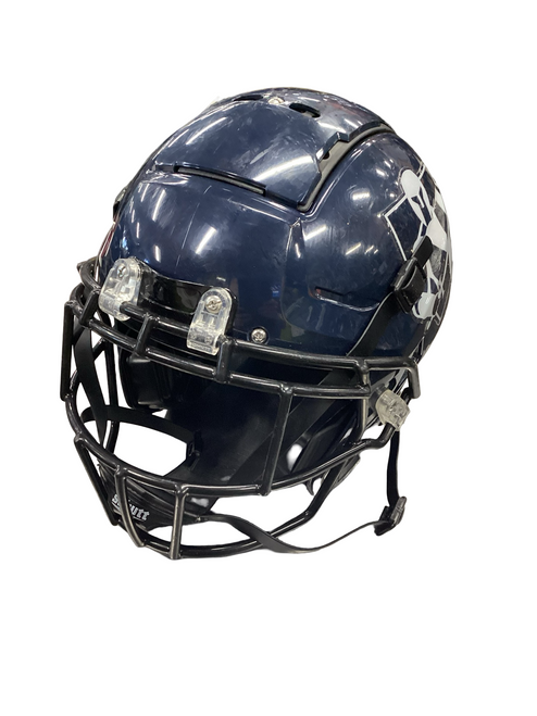 Vist Large View of Product Image Which is Used Schutt F7 LX1 FB Helmet Navy Blue MD