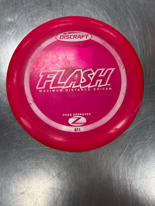 Vist Large View of Product Image Which is Used Discraft Z FLASH Disc Golf Driver Pink