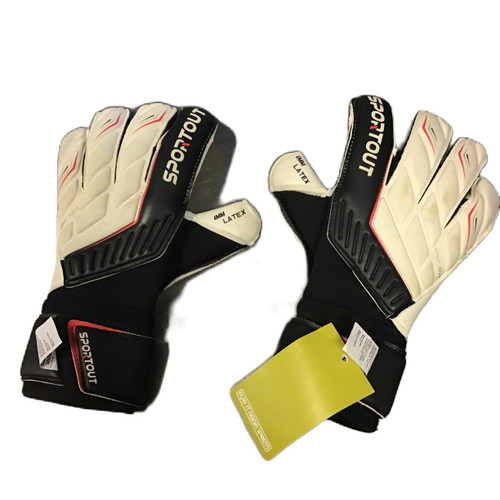 Vist Large View of Product Image Which is Used Soccer Goalie Gloves White 7