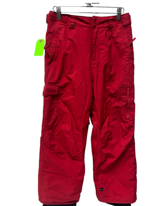 Vist Large View of Product Image Which is Used Quiksilver UTILITY PANTS SIZE 12 Junior Snow Pants Red