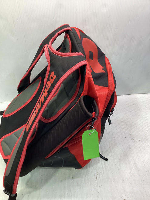 Vist Large View of Product Image Which is Used Demarini RED AND BLACK BACKPACK BB/SB Player Carry Bag Black And Red