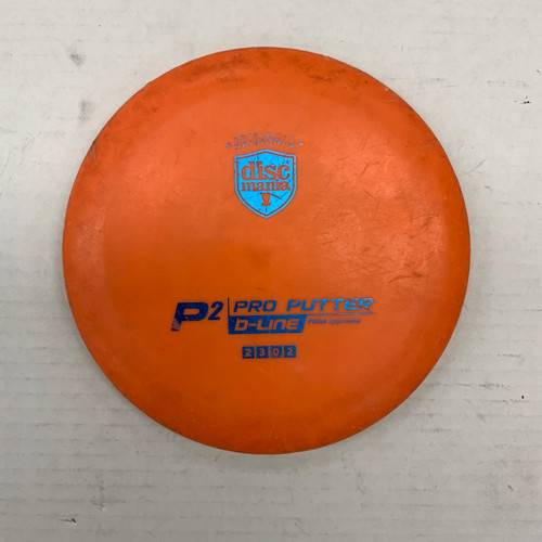 Vist Large View of Product Image Which is Used Discmania D LINE P2 Disc Golf Putter Orange 172g