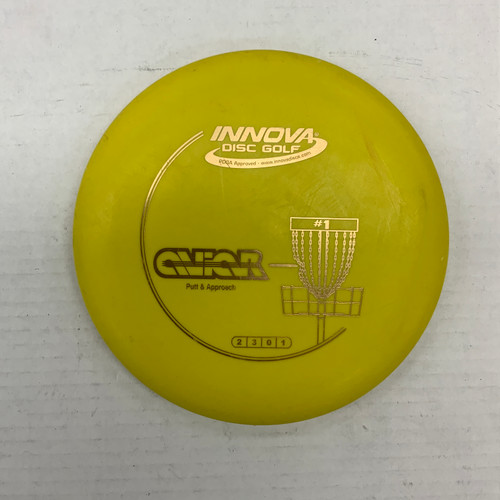 Vist Large View of Product Image Which is Used Innova DX AVIAR Disc Golf Putter Yellow 150g