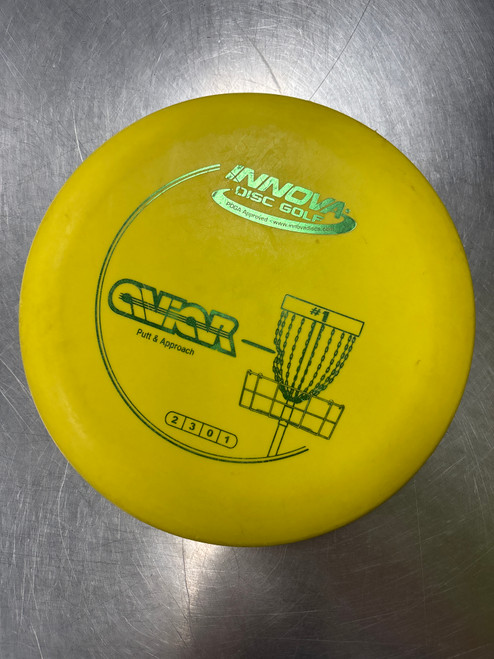 Vist Large View of Product Image Which is Used Innova DX AVIAR Disc Golf Putter Yellow