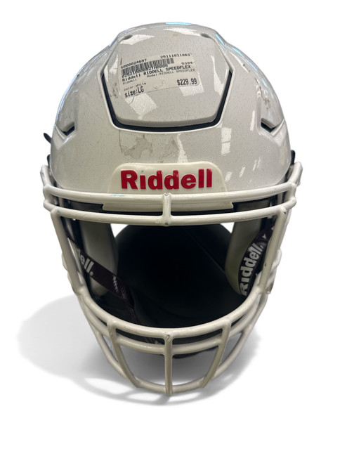 Vist Large View of Product Image Which is Used Riddell RIDDELL SPEEDFLEX FB Helmet White LG