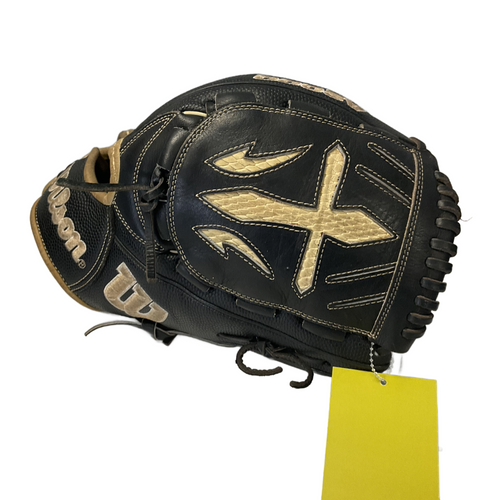 Vist Large View of Product Image Which is Used Wilson A2000 12IN BB/SB Glove RH Throw Black 12"