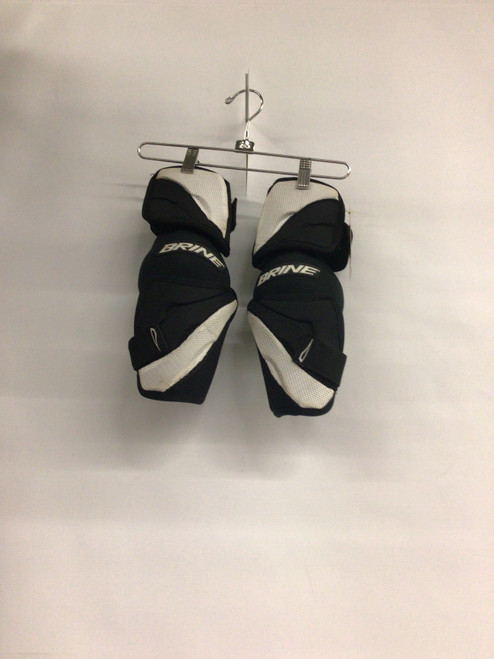 Vist Large View of Product Image Which is Used Brine SPARTAN Lacrosse Arm Pads/Guards Black MD