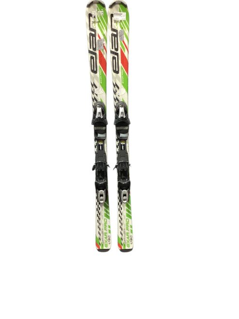 Vist Large View of Product Image Which is Used Elan EXARPRO Boys DH Ski/Binding White 130 cm