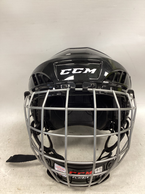 Vist Large View of Product Image Which is Used CCM FL40 M Helmet Cage Combo Black MD