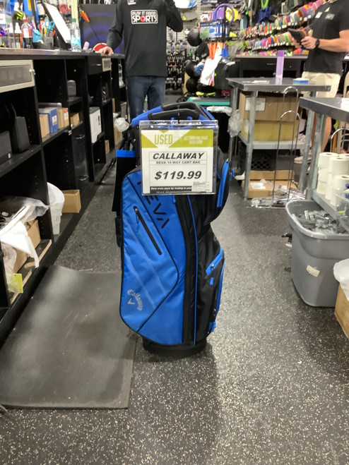 Vist Large View of Product Image Which is Used Callaway REVA Mens Cart Bag Royal Blue