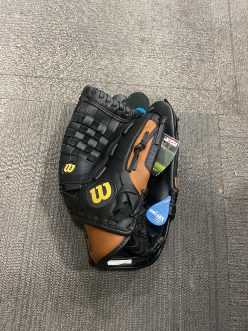 Vist Large View of Product Image Which is Used Wilson A500 BB/SB Glove RH Throw Black 13"