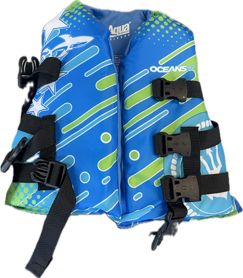 Vist Large View of Product Image Which is Used Youth PFD Royal Blue Child 30-50