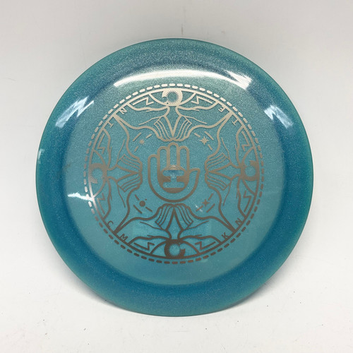 Vist Large View of Product Image Which is Used Dynamic Discs HAND EYE TRESPASS Disc Golf Driver Carolina Blue 173g