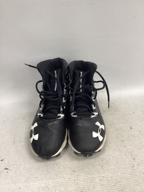 Vist Large View of Product Image Which is Used Under Armour Jr FB Cleats Black Junior 03