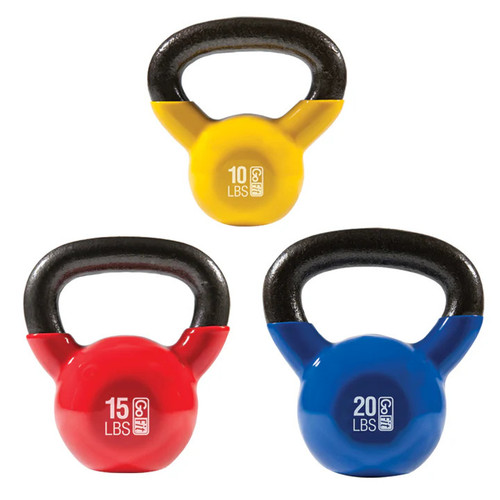 Vist Large View of Product Image Which is New GOFIT ULTIMATE KETTLEBELL FIT PACK - 10, 15, 20 LB
