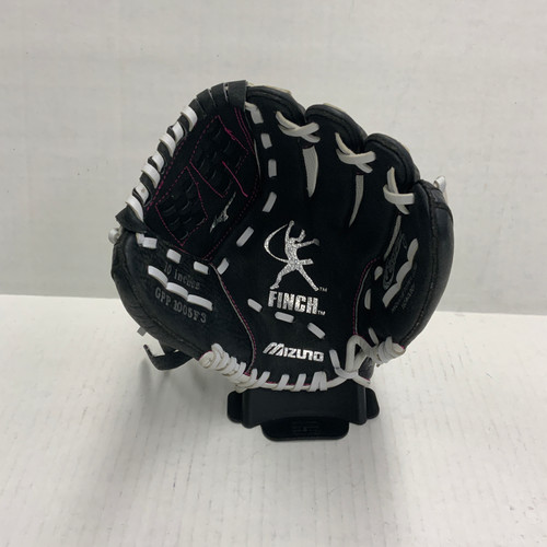 Vist Large View of Product Image Which is Used Mizuno GPP1005F3 RH Throw Fastpitch Gloves Black 10"