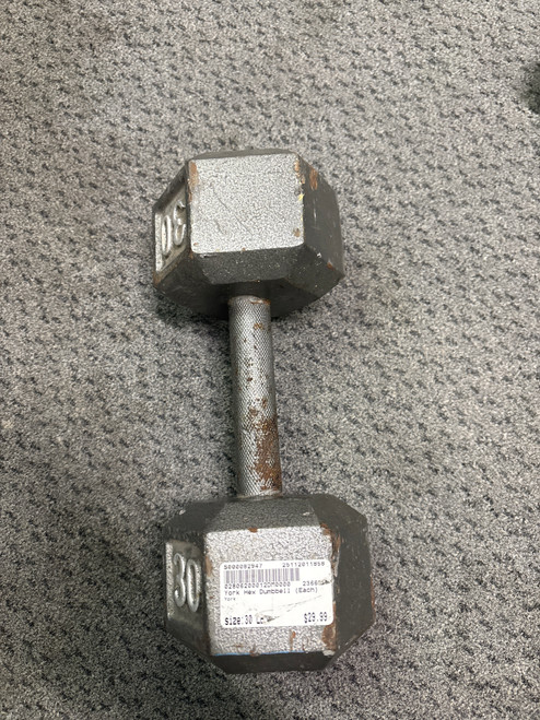 Vist Large View of Product Image Which is Used York Hex Dumbbell (Each) 30 lb