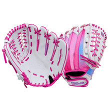 Vist Large View of Product Image Which is New WILSON FLASH FP 12" WHITE/FLAMINGO LH THROWER