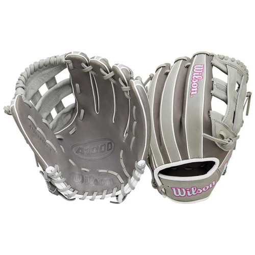 Vist Large View of Product Image Which is New WILSON A1000 DW5 12" GRAY/PINK/SEAFOAM