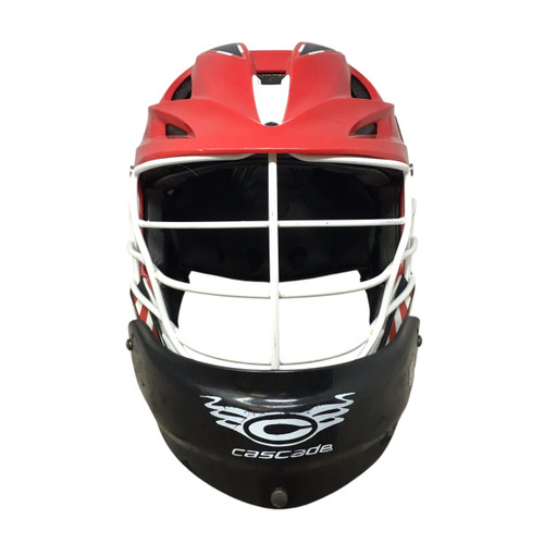 Vist Large View of Product Image Which is Used Cascade S Lacrosse Helmet Red One Size