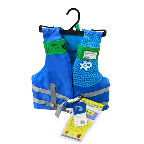 Vist Large View of Product Image Which is New X2O Youth PFD Royal Blue Youth 50-90