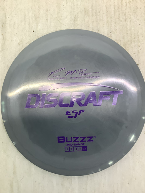 Vist Large View of Product Image Which is Used Discraft ESP BUZZZ Disc Golf Mid Range Grey