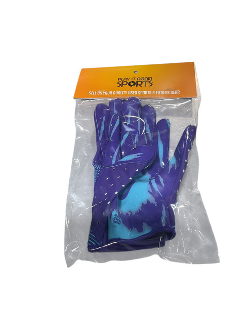 Vist Large View of Product Image Which is Used Nike VAPOR GLOVES FB Gloves Purple LG