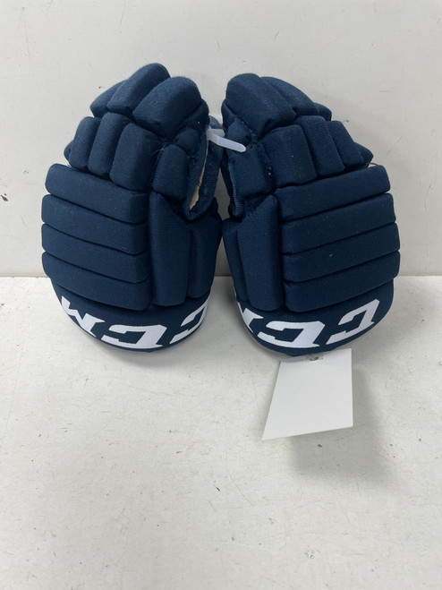 Vist Large View of Product Image Which is Used CCM 4R Junior Gloves Navy Blue 10"