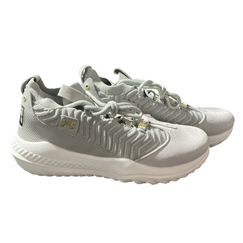 Vist Large View of Product Image Which is Used Under Armour HARPER TURF BB/SB Cleats Grey Senior 10.5