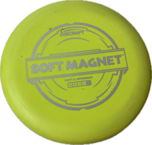 Vist Large View of Product Image Which is Used Discraft SOFT MAGNET Disc Golf Putter Neon Green