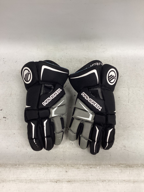 Vist Large View of Product Image Which is Used Maverik CHARGER GLOVES Lacrosse Gloves Junior Black 10"