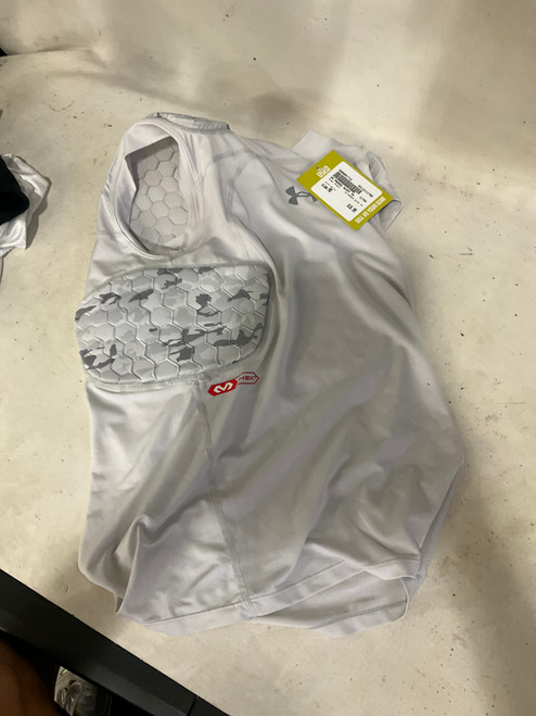 Vist Large View of Product Image Which is Used Under Armour UA PADDED SHIRT YM FB Top Youth White MD