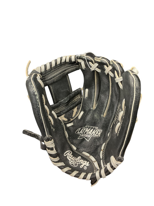 Vist Large View of Product Image Which is Used Rawlings PLAYMAKER SERIES PM115BG BB/SB Glove RH Throw Black 11 1/2"
