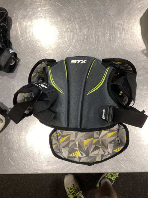 Vist Large View of Product Image Which is Used STX STALLION 200+ Lacrosse Shoulder Pads Black SM