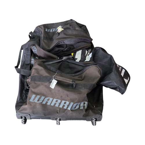 Vist Large View of Product Image Which is Used Warrior Sr Wheeled Goalie Bag Black