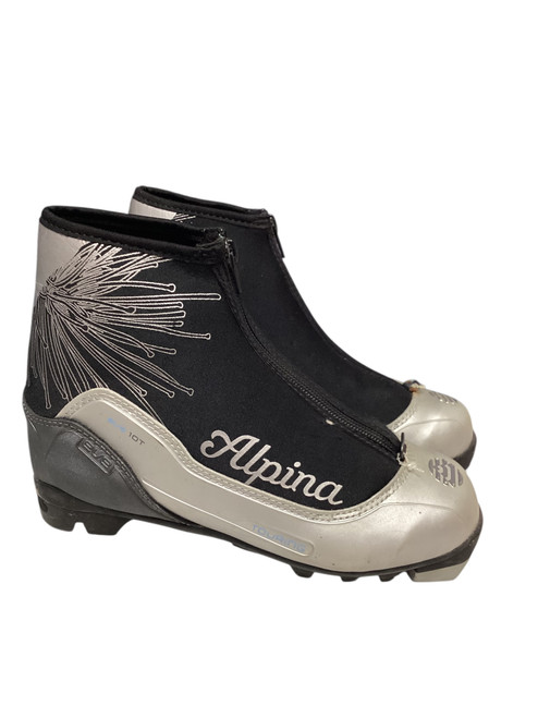 Vist Large View of Product Image Which is Used Alpina Womens NNN XC Ski Boots Black W 05-05.5 / JR 03.5-04
