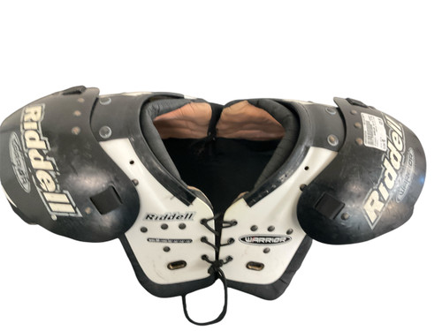 Vist Large View of Product Image Which is Used Riddell WARRIOR 12-13 M PADS FB Shoulder Pads White MD