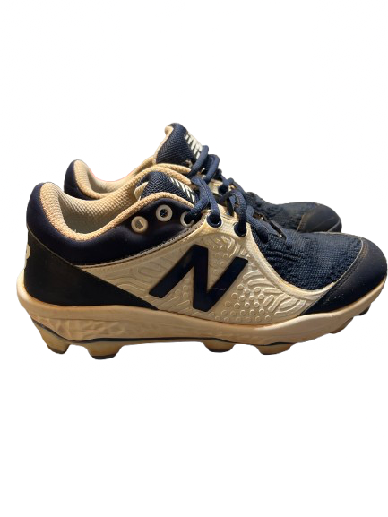 Vist Large View of Product Image Which is Used New Balance 3000V5 LOW MOLDED BB CLEAT BB/SB Cleats Navy Blue Youth 06.5