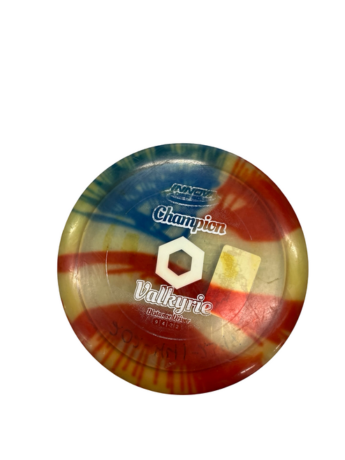 Vist Large View of Product Image Which is Used Innova CHAMPION VALKYRIE Disc Golf Driver Navy Blue