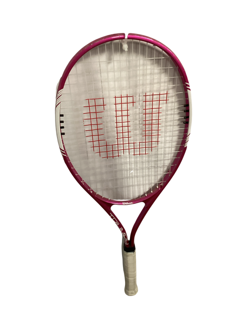 Vist Large View of Product Image Which is Used Wilson TRIUMPH Adult Tennis Racquet Pink 4 1/4"