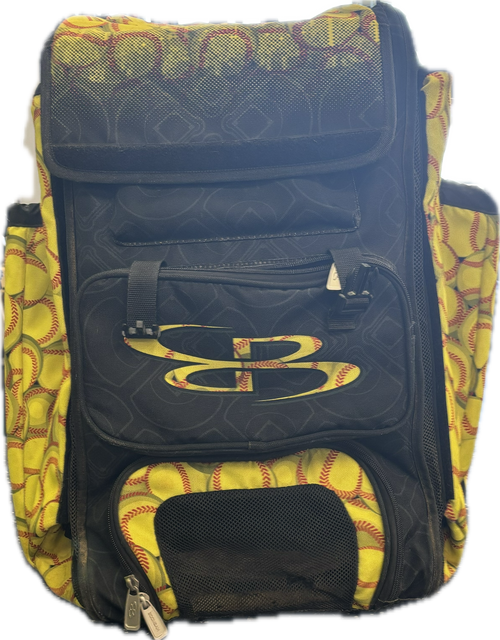 Vist Large View of Product Image Which is Used BoomBah SUPERPACK BB/SB Player Backpack Black And Optic Yellow