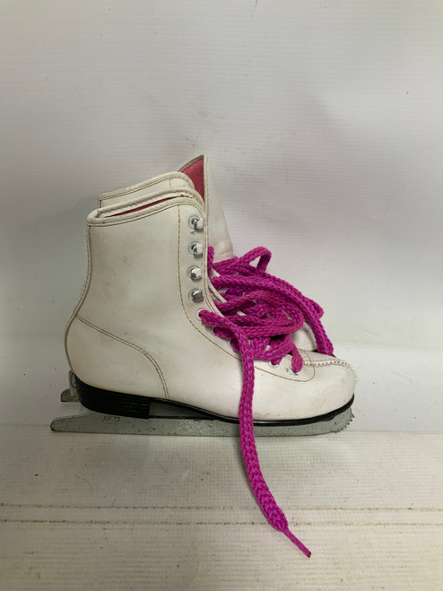 Vist Large View of Product Image Which is Used WHITE Girls Figure Skate White Junior 02