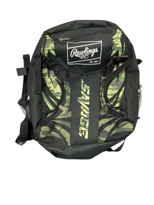 Vist Large View of Product Image Which is Used Rawlings CAMO BAG BB/SB Player Backpack Black