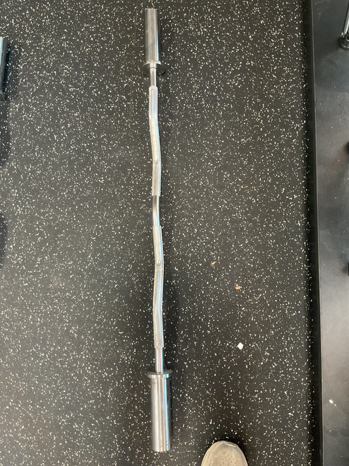 Vist Large View of Product Image Which is Used Exercise Olympic Curl Bar 48"