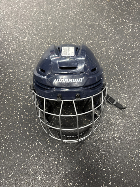 Vist Large View of Product Image Which is Used Warrior ALPHA ONE PRO HELMET Helmet Cage Combo Navy Blue MD